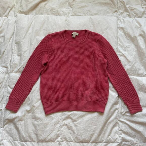 appleseeds Soft pink chunky knit sweater sz PL cotton comfy cottagecore cabin - Picture 3 of 7